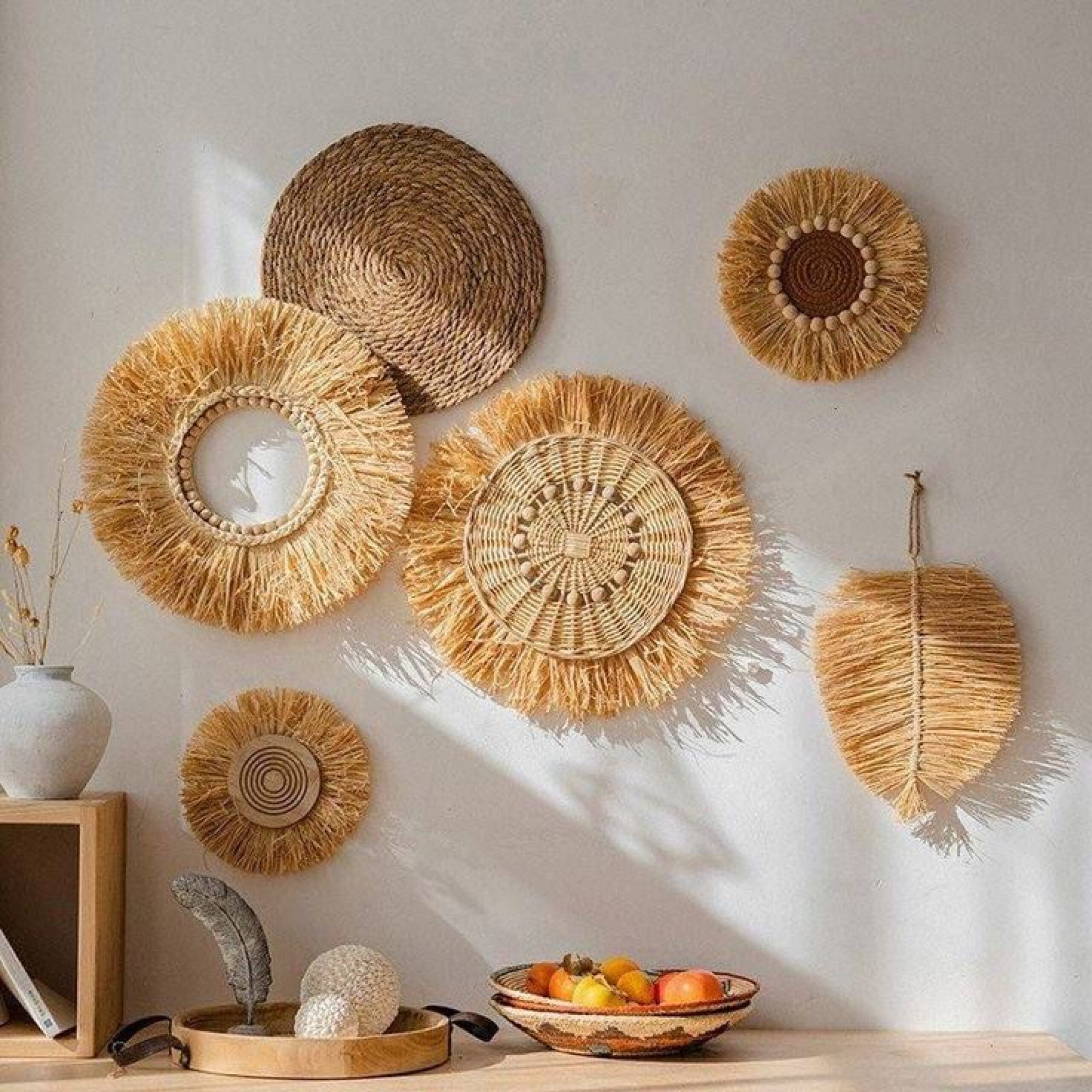 eco-friendly wall decoration with sustainable materials